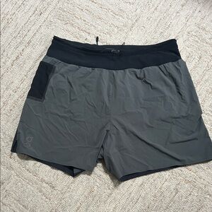 On Running Men's Black and Gray Athletic Shorts